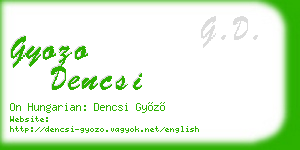 gyozo dencsi business card