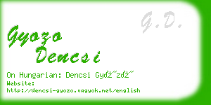 gyozo dencsi business card